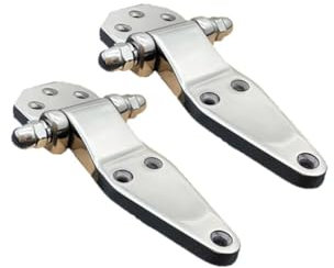 Aiyomi Bisagras De Acero Inoxidable 6 Pulgadas Espesado Pulido Fundición De Precisión 90 Grados Bisagra para Puerta De Cámara Frigorífica Capacidad De Carga 60KG para Hornos Vaporizador (2 Piezas)