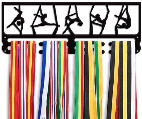PH PandaHall Medaillenaufhänger Luftseiden Medaillenhalter Sport Auszeichnungen Bandhalter Metall Medaillenhalter Wandhalterung Abgestufter Medaillenhaken Für Yoga Gymnastik