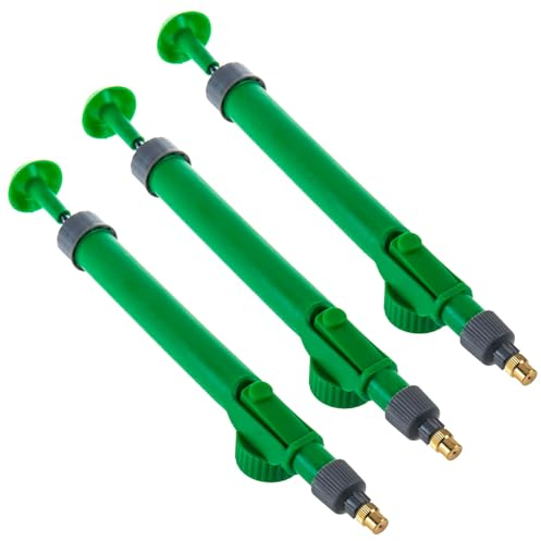 Acan Tradineur - Pack de 3 Pulverizadores para Botellas - Fabricado en Plástico - Herramienta de riego Manual para Plantas - 29 cm - Color Verde