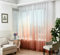 Homxi Vorhang Transparent Wohnzimmer 2er Set,2 x 102W x 138H cm,Vorhang Transparent Orange Rot Verlaufsfarbe Vorhänge Wohnzimmer Haken