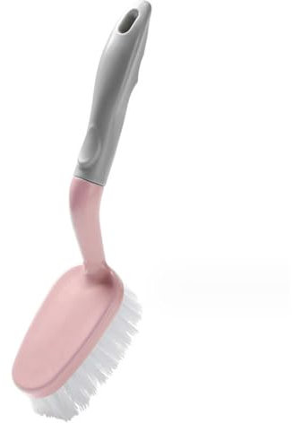 Tyenaza Scheuerbürsten Zum Reinigen Mit Weißen Borsten, Reinigungsbürste Mit Rutschfestem Griff Für Dusche, Badezimmer, Küche, Badewanne, Schrubber, Rosa
