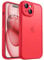 CANSHN Matte Compatible with iPhone 15 Plus Case, Upgraded [Full Camera Protection] [Translucent Matte] Shockproof Protective Phone Case 6.7 - Red
