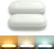 YJY LIGHT LED Deckenlampe 14W 1600LM Kellerlampe Oval 48MM Wandlampe CCT 3000K/4000K/6000K Badlampe Decke IP54 Wasserfest 230V Deckenleuchte Flach für Badezimmer Wohnzimmer Keller Flur (2 Stück)
