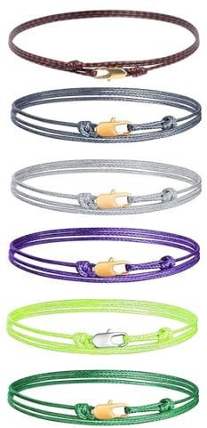 APMGONT Surfer Armband Set,6 Stück Boho Surfer Armbänder,Wickelarmband Damen,Stoff-Armband, Wasserfest & Verstellbar - Freundschaftsarmbänder Mädchen (setzen 3)
