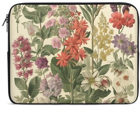 Housse de protection antichoc pour ordinateur portable de 17 pouces Motif fleurs