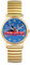 JewelryWe Trump-Attentat Uhr Elastische Armbanduhr: Trump Fighting 2024 Shooting Trump Back Fist Raised Analog Quarz Armbanduhr Herren Damen Gold Edelstahl Zugband römische Zahlen Uhr