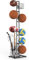 petour Ball Storage Rack 7 Tier Removable Football Shelf with Basket, Ball Organiser,Football Stand, Sports Equipment Organiser for Garage,Basketball,Football,Volleyball Display