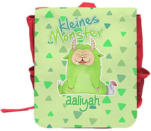 Kinder-Rucksack mit Namen Milo und Kleines-Monster-Motiv für Jungen | Rucksack | Backpack