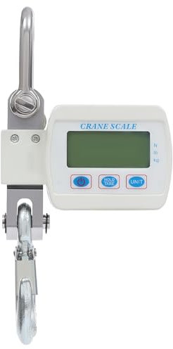 Digitale hängende Waage 500kg Digital Aluminium Kran Waage Wharf Wiegen Stahlrohstoffe Fischen (Weiß)