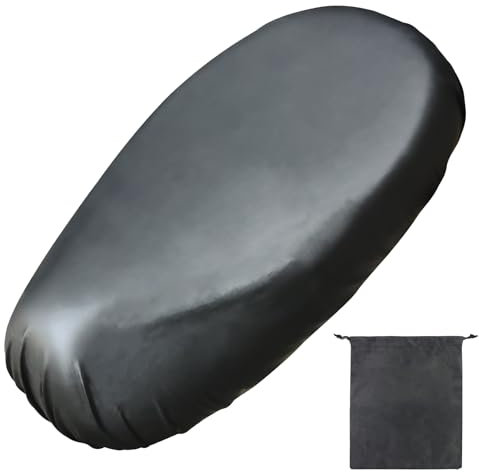 AMANDELIZABE Motorrad Sitzbezug, Universal Roller Sitzbankabdeckung, Roller Sitzbank Regenschutz mit Motorradsitzbezug Staubkissenbezug mit Gummiband für Motorrad 75-82cm mit 1 Aufbewahrungstasche