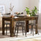 PIXZSSI Mesa de Comedor de Madera de Roble Ahumado, 140 x 74,5 x 76 cm, Resistente a la Humedad, Práctica y Espaciosa para Alimentos y Bebidas