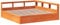 vidaXL Massivholzbett mit Regal ohne Matratze Wachsbraun 200x200 cm, Holzbett mit Regal, Massivholzbett mit Regal, Bett, Holzbett mit Bücherregal