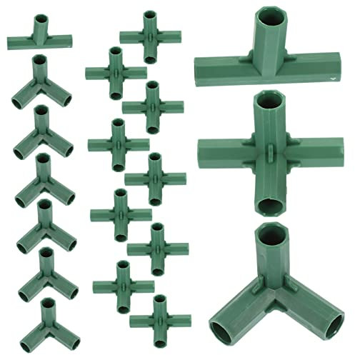 Happyyami 20stücke Teiliges Pflanzstützen Verbinder Kunststoff-rahmenverbinder Mit Verschiedenen Winkeltypen Robust Und Wetterfest Für Gewächshaus Balkon Und Gartenrahmen