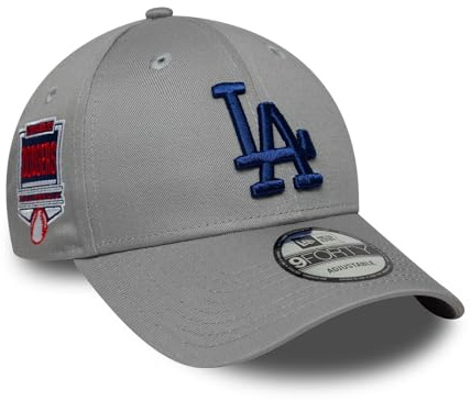 New Era MLB 9FORTY Cap Side Patch Los Angeles Dodgers Grey