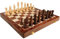 Top-Grade Wooden Chess Set - Folding Walnut Chessboard with Solid Wood Pieces, Classic Handcrafted Board Game for Adults & Kids, Traditional