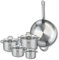 ELO 9500950 Batterie de cuisine 5 pièces, Set de 1 Poêle de cuisson 32 cm et 4 faitouts 12, 14, 16 et 20 cm Elo Profi Citrin, inox, induction