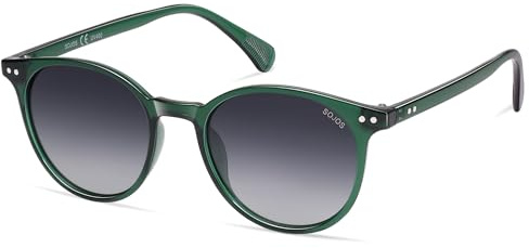 SOJOS Polarisiert Runde Sonnenbrille Damen Herren UV400 Schutz Vintage Runde Kleine für Schmales Gesicht MAY SJ2113