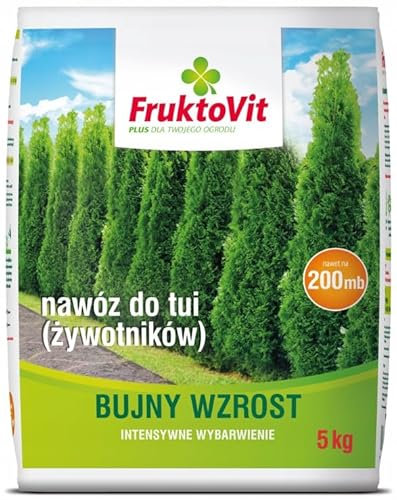 Thuja Dünger Spezialdünger Für Lebensbaum Zypressen Pflanzen NPK Mit Eisen 5kg für 200 m²