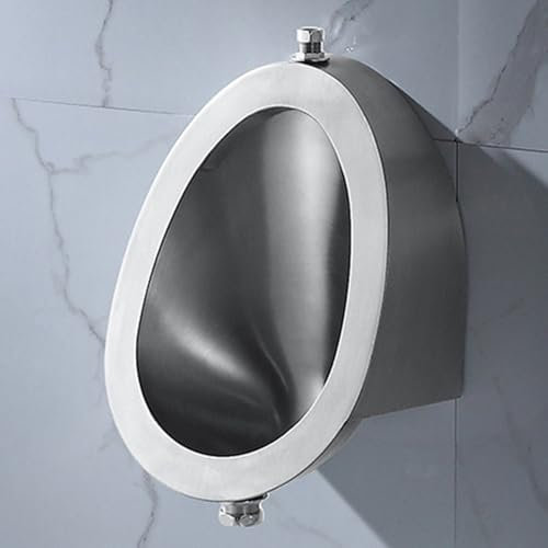 Urinario de acero inoxidable sin agua para hombres, diseño de descarga completa, ideal para baños y pubs, solución sanitaria higiénica