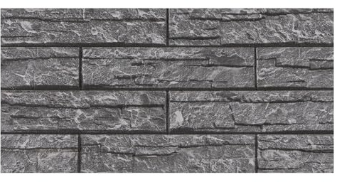 K&B Panels 3D Wall Panel, Slate Effect Styrofoam Wall Panelling, Lightweight, Easy to Install, Dual Insulation to Reduce Acoustic Noise, Indoor & Outdoor (Marble Grey Block) (1 Panel)