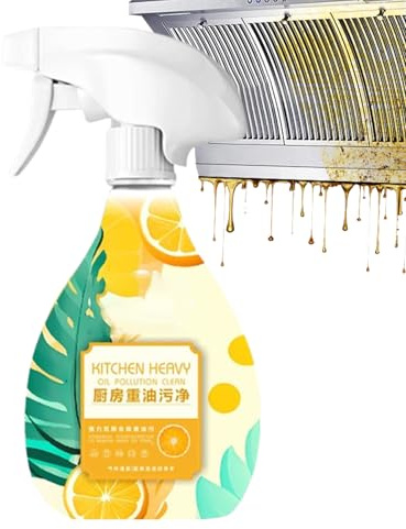 Kabinett Reiniger Fettlöser 450 ml | Orangenduft Küchen Fettentferner,Fleckenentferner Lösung für Herd Kochutensilien Spüle Arbeitsplatte Dunstabzugshaube Grill