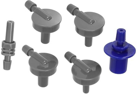 Mikinona 6 Stück Armadapter Blutdruckmessgerät Zubehör Grau Mit Geraden Gebogenen Anschlüssen Für Elektronische Armmonitore Kompatibel