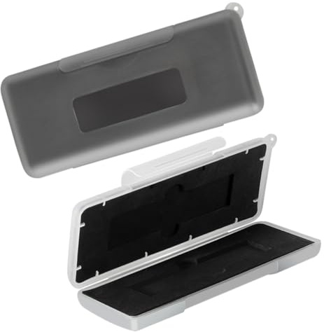 TOBBOMEY 2 Stück SSD Festplattengehäuse Tragetasche aus Stoßfestem Pp mit Schaumstofffüllung Wasserfest Kompakt für M.2 Nvme Ssds Grauweiß Schutzhülle für Computerzubehör