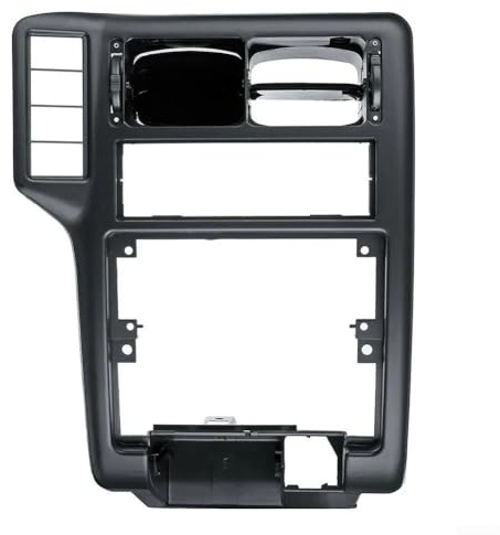 Auto Mittelkonsole AC Lüftungsgitter für Polo 6N 1994–2002 Armaturenbrett-Innenverkleidung Ersatzteil kompatibel mit 6N1858069A 6N1858071A schwarze Kunststoffabdeckung für