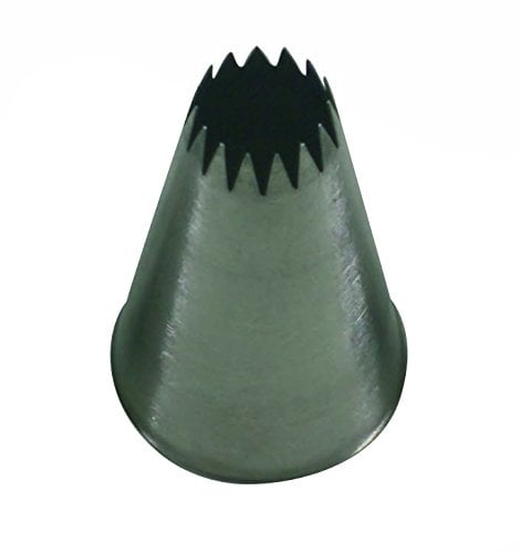 Silikomart |BC317 Bocchetta in Acciaio Inox per Sac a Poche, Foro Stella Francese, Misura Ø 15 mm