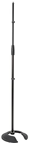 MUSIC STORE MIC 3, Mikrofonstativ, Stapelbares Tellerstativ, Höhenverstellbar 880-1560mm, Gußsockel Ø 250mm, Stahl/Kunststoff, 3/8 Gewinde, Schwarz