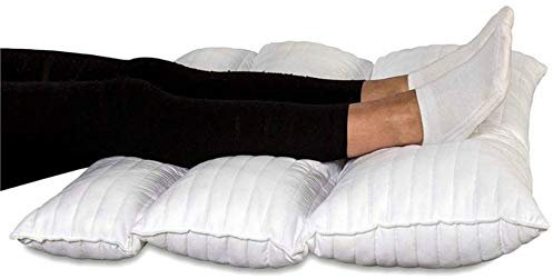 Evergreenweb - Coussin thérapeutique pliable pour jambes, pour utilisation dans lit, apaise les douleurs dorsales, à la hanche et aux jambes, améliore la circulation, dimensions plié 72 x 55 cm