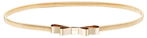 BABEYOND Taillengürtel Damen Metallic dekorativ Gürtel schmal Gürtel Taille modisch gold Metallgürtel für Kleider