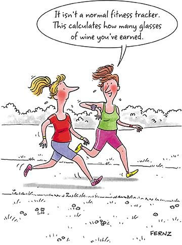 Humorous Birthday Card - (PH-LAGG0063) - Wine Fitness Tracker - Look at it This Way Range