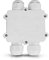 V-TAC VT-871 bianco 4 pin impermeabile Morsettiera diametro del cavo (8-12mm), Ip68