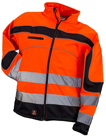 KG Urgent Softshelljacke Arbeitsjacke NEON ORANGE Softshell Wasserdicht Herrenjacke Berufsjacke Winterjacke (M)