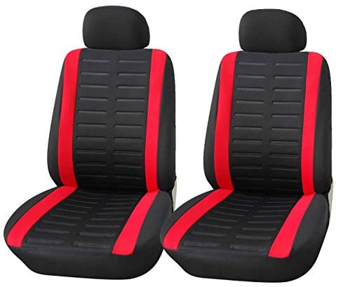 Upgrade4cars Autositzbezüge Set für die Vordersitze | Auto-Schonbezüge Universal in Rot