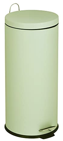 KITCHEN MOVE 905567E MINT SS Poubelle de cuisine à pédale URBAN 30L Vert Ø29xH66cm En acier inoxydable avec seau, Menthe, 29 cm