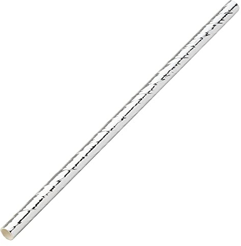Utopia Silver Paper Cocktail Straw 5.5, Case of 6000