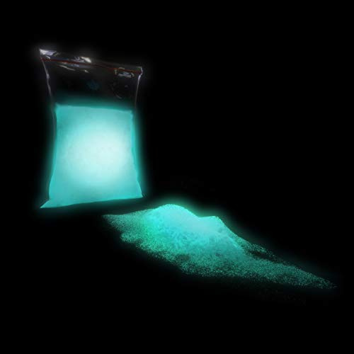 TFC Leuchtpulver blau-grün, 500g I Nachleuchtende Pigmente I Aufladung mit Tageslicht, Kunstlicht oder UV-Licht I Leuchtfarbe (phosphoreszierend)
