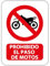 Lot de 5 panneaux d'interdiction de passage de moto - Dimensions : 14,85 x 21 cm - Panneau en PVC de 3 mm - Durable et économique.