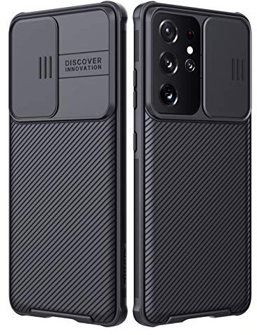 Nillkin CamShield Pro Series Stylish Protective Case with Slider Camera Cover Ultra Slim Premium Bumper Hybrid for S21 Ultra (Black)