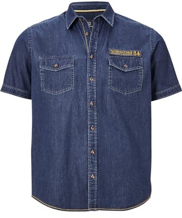 Jan Vanderstorm Herren Jeanshemd Joar Blau, 6XL (XXXXXXL) - 53/54
