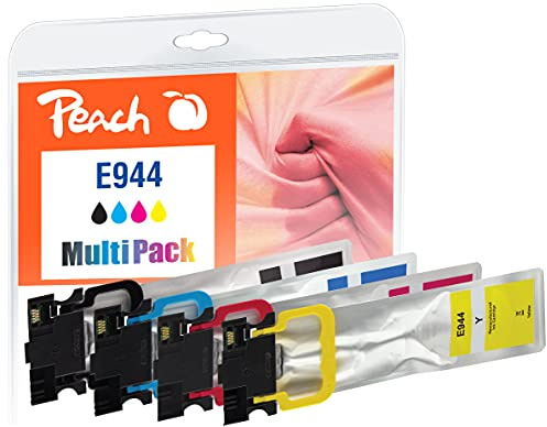 Peach E944/945 Spar Pack Druckerpatronen (BK, C, M, Y) ersetzt Epson No. 944, T9441, T9442, T9443, T9444 für z.B. Epson WorkForce Pro WFC 5790 DWF, Epson WorkForce Pro WFC 5710 DWF