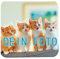 MEGAUK Fotomagnet mit eigenem Bild gestalten, Kühlschrankmagnet mit individuellem Foto, 9 x 9 cm Quadratisch vollflächig Bedruckt