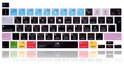 XHLWZR Logic Pro X Shortcut EU Keyboard Cover for MacBook Pro 16 A2141 2019 | English Silicone Keyboard Skin for MacBook Pro 13 Magic Keyboard Pro M1 Chip A2338/A2251/A2289 2020,Ultra-thin,Soft Touch
