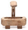 Holyart Brunnen für Krippe Dunkelholz 8x5x8cm