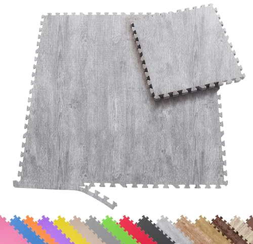 Sporttrend 24® 8 Schutzmatten ohne Randstücke Set in grau HMW003 60x60x1cm | 2,88qm | Bodenschutzmatte Unterlegmatte Puzzlematte für Fitnessgeräte Sportgeräte Trainingsgeräte
