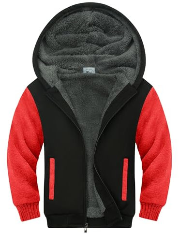 LLdress Ragazzi Giacca in Pile Cappuccio Cerniera Bambini Felpa con Cappuccio Caldo Giacca Causale Inverno Ourdoor Giacca Sudore Fodera in Pile Giacca Cappuccio Pullover