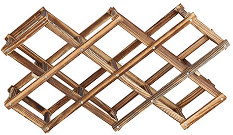 BuyWeek Casier à Bouteilles de Vin, Porte Bouteille Pliable Range Bouteille Grande Capacité Cave à Vin pour 10 Bouteilles