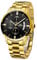 MEGALITH Herrenuhr 45mm Chronograph Quarz Uhr mit Edelstahl Armband, Gold Uhren Herren Wasserdicht Luxus Herren Armbanduhr Datum Leuchtend, Business Geschenk für Männer